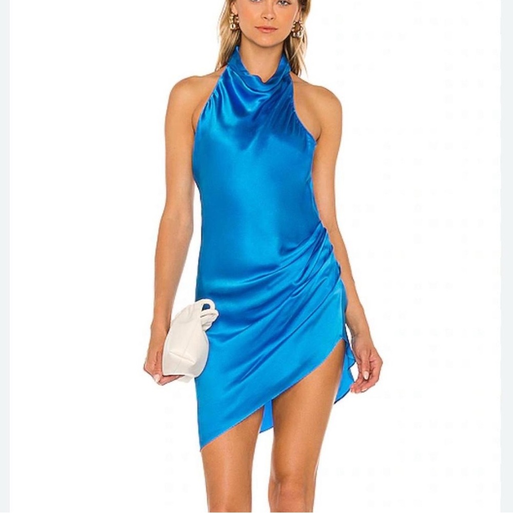 Amanda Uprichard Vibrant Blue Asymmetrical Dress